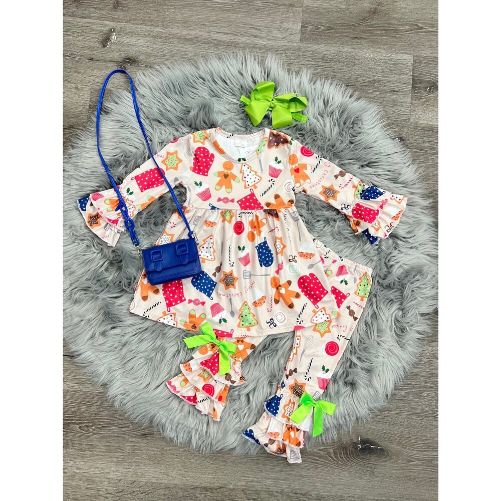 Christmas Cookie 2pc Boutique Set Size 4T NEW